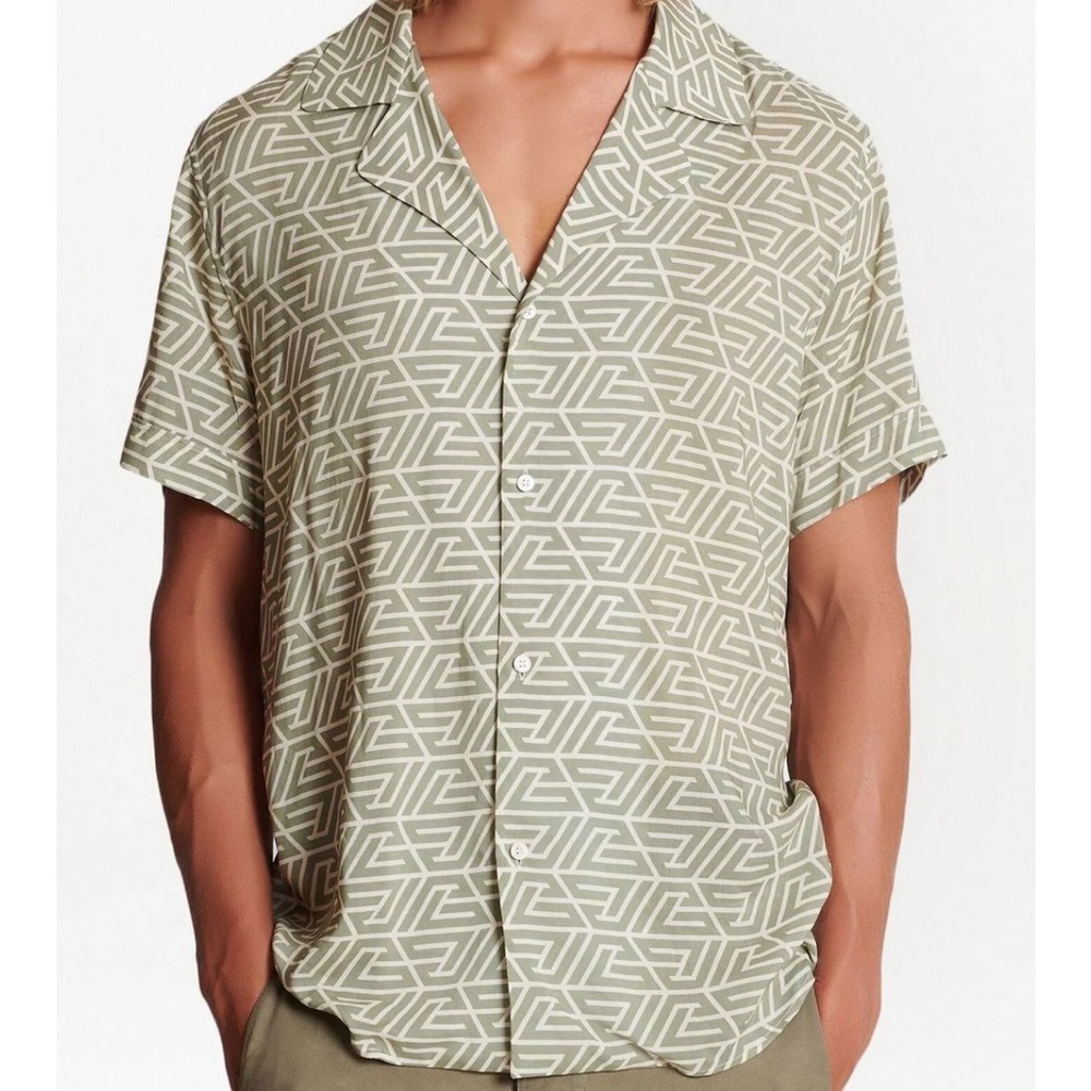 Balmain all-over geometric-print shirt